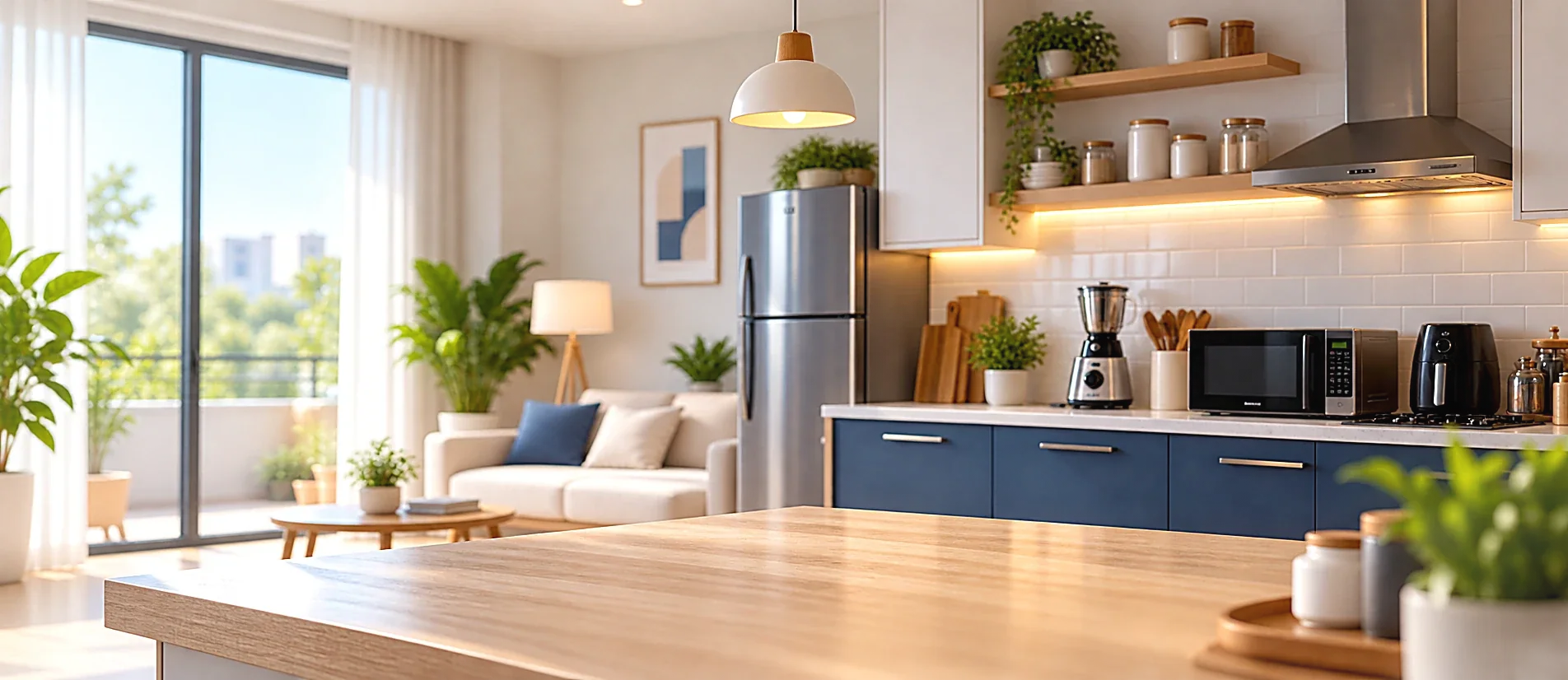 Clean modern kitchen background